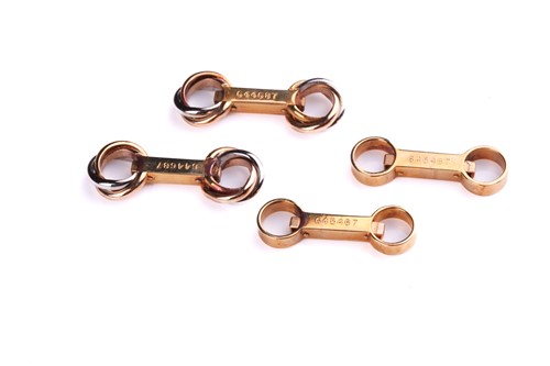 Lot 116 - Cartier - interchangeable baton cufflinks set...