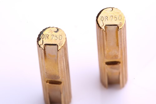 Lot 116 - Cartier - interchangeable baton cufflinks set...