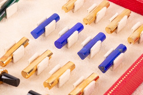 Lot 116 - Cartier - interchangeable baton cufflinks set...