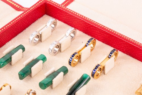 Lot 116 - Cartier - interchangeable baton cufflinks set...