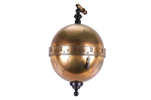 Lot 282 - Thwaites & Reed; a gilt brass gravity-powered...