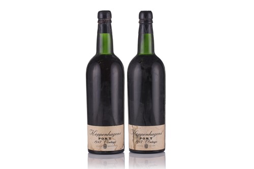 Lot 4 - Two bottles of Koppenhagens Vintage Port, 1947.