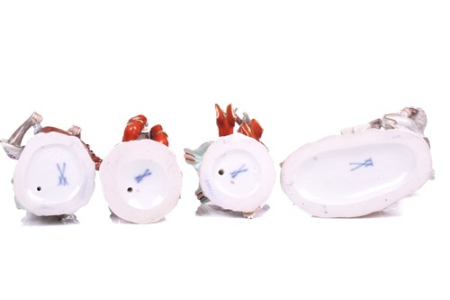 Lot 186 - Eight Meissen Monkey Band (affankapelle)...