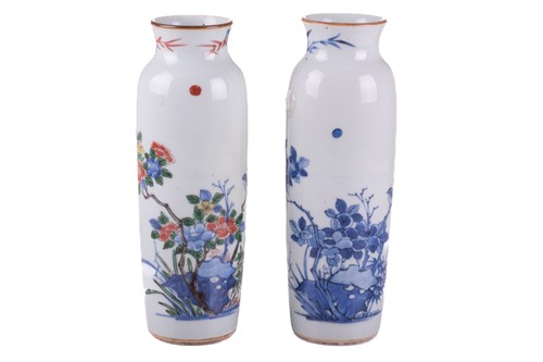 Lot 126 - A very close pair of Chinese porcelain vases,...