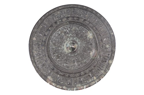 Lot 150 - A large Chinese bronze circular mirror,...