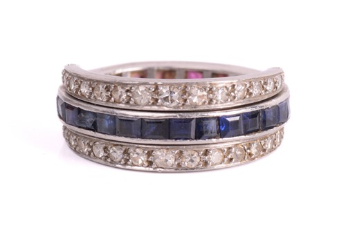 Lot 53 - An Art Deco 'Night and Day' flip-over eternity...