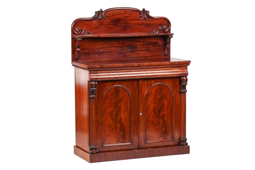Lot 216 - Victorian mahogany chiffonier with an ogee...