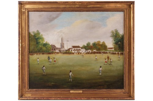 Lot 70 - English School ( late 19th century), a cricket...
