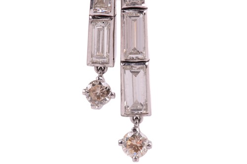 Lot 165 - A pair of Art Deco day and night diamond...
