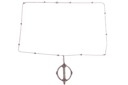 Lot 203 - A pair of Belle Époque diamond-set lorgnettes...
