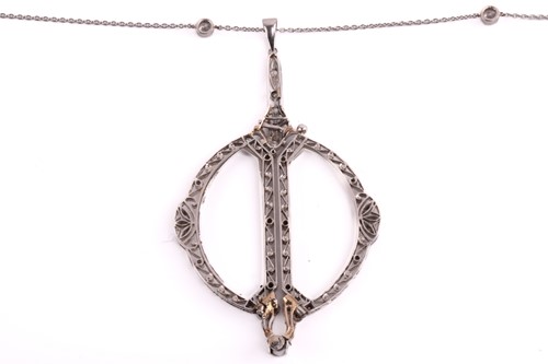 Lot 203 - A pair of Belle Époque diamond-set lorgnettes...