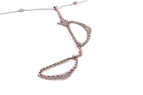 Lot 203 - A pair of Belle Époque diamond-set lorgnettes...