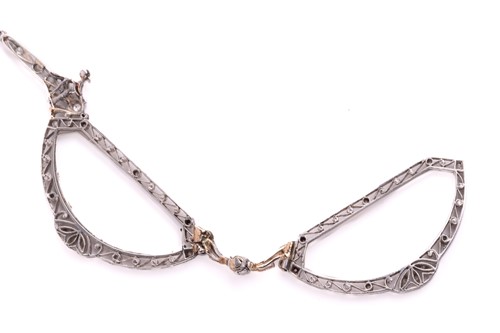 Lot 203 - A pair of Belle Époque diamond-set lorgnettes...