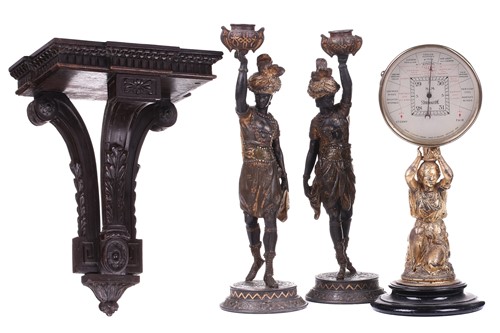 Lot 274 - A George III mahogany (clock) bracket, with...