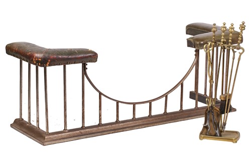 Lot 179 - An Edwardian-style green hide and brushed...