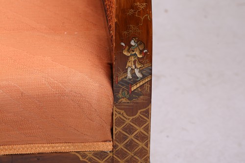 Lot 136 - An early 20th-century walnut and chinoiserie...