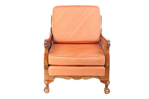 Lot 136 - An early 20th-century walnut and chinoiserie...