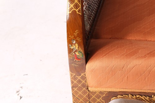Lot 136 - An early 20th-century walnut and chinoiserie...
