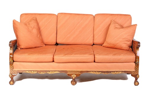 Lot 136 - An early 20th-century walnut and chinoiserie...