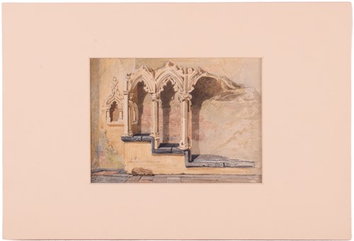 Lot 32 - Miles Edmund Cotman (1810 - 1858) 'Sedilia &...