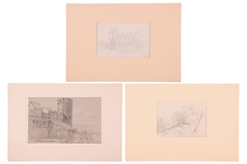 Lot 44 - John Joseph Cotman (1814 - 1878), three pencil...
