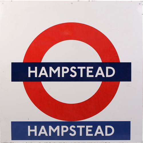 Lot 431 - A large contemporary TFL enamel railway...