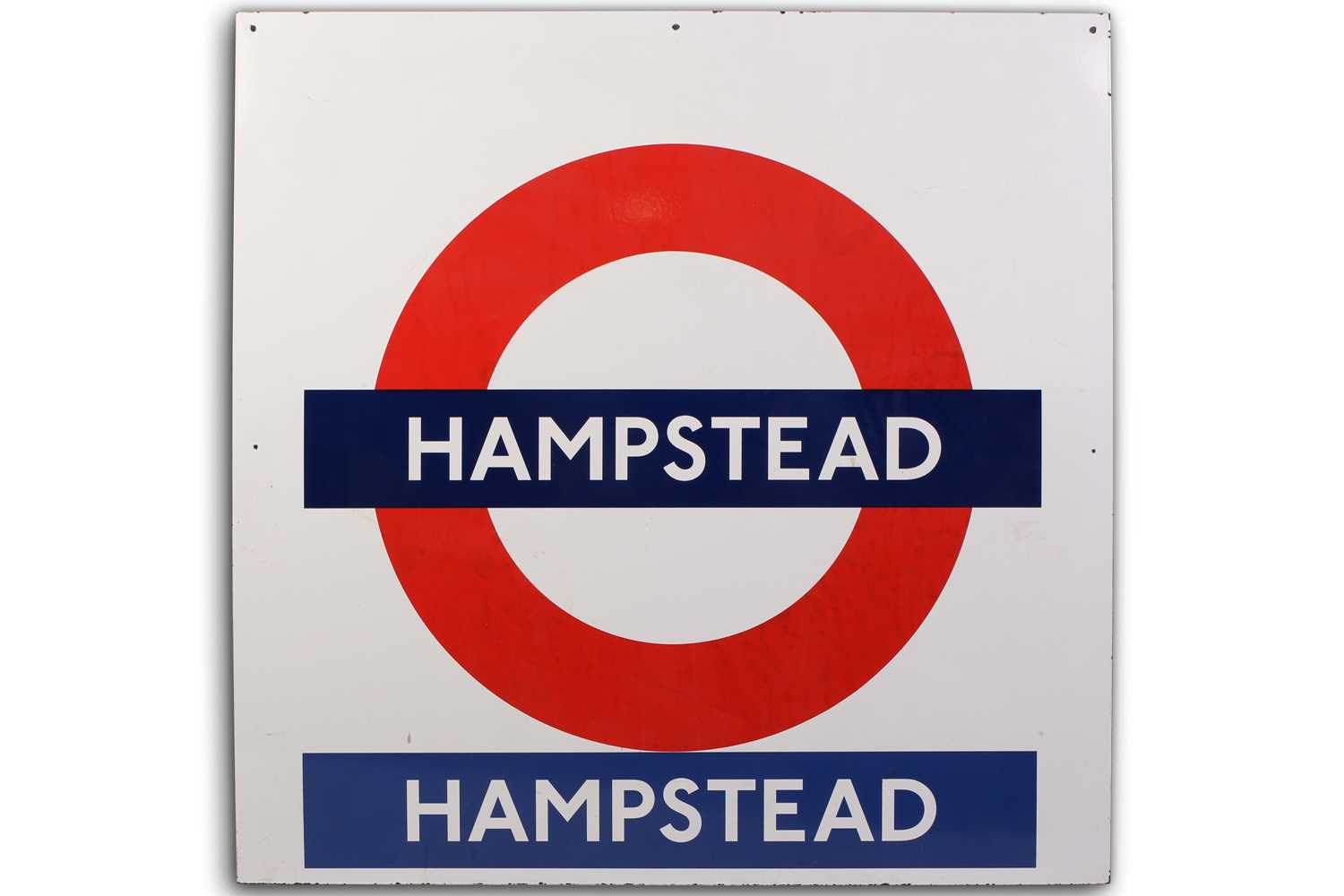 Lot 431 - A large contemporary TFL enamel railway...