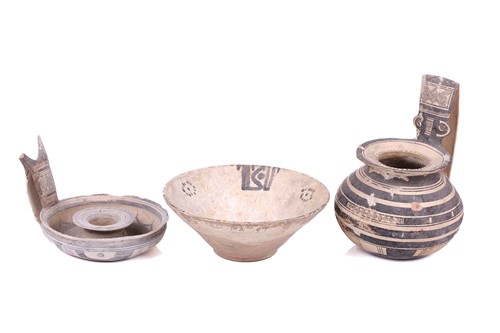 Lot 234 - A Daunian style Greek pottery vase, possibly...