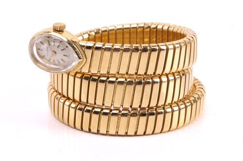 Lot 368 - An 18-carat gold Bulgari Bvlgari 'Serpenti'...