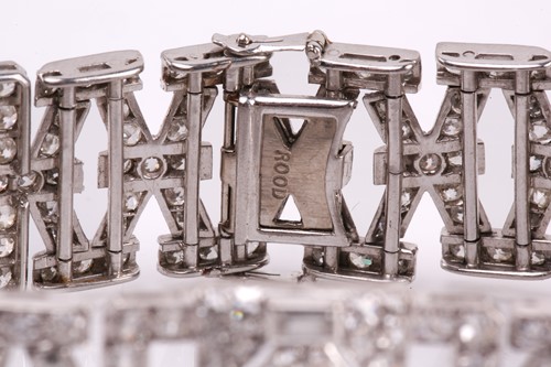 Lot 200 - An Art Deco diamond bracelet by S.J.Rood, set...