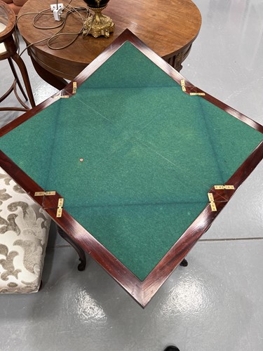 Lot 135 - A late Victorian mahogany envelope card table,...