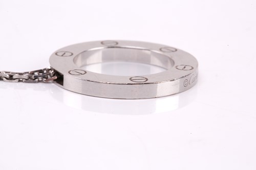 Lot 149 - Cartier - a LOVE necklace in white metal,...