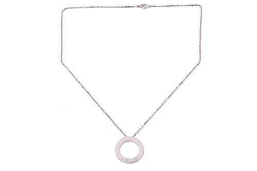 Lot 149 - Cartier - a LOVE necklace in white metal,...