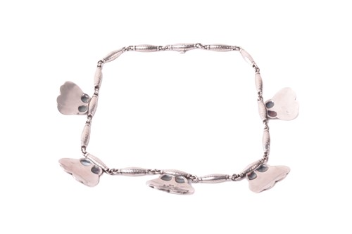 Lot 272 - Georg Jensen - a fringe necklace set with...