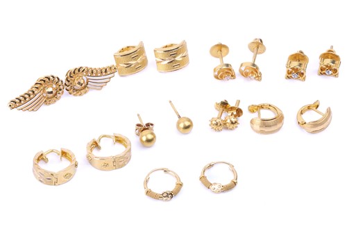 Lot 203 - A collection of Indian earrings; mainly in...