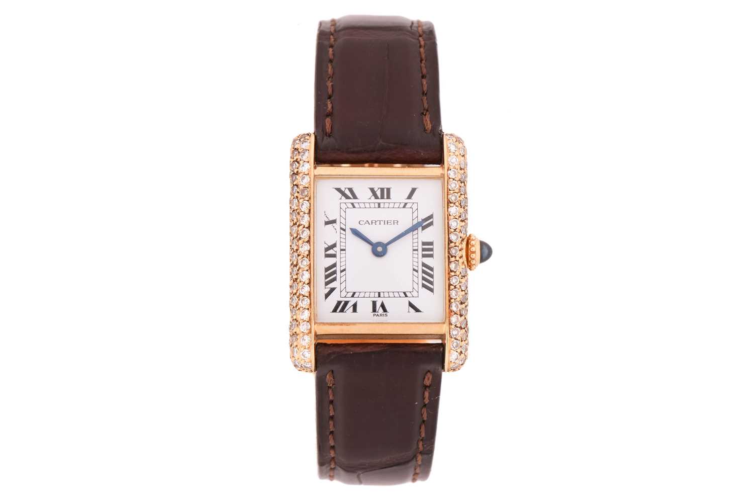Lot 358 - A Cartier Cartier Tank Louis Cartier in 18ct...