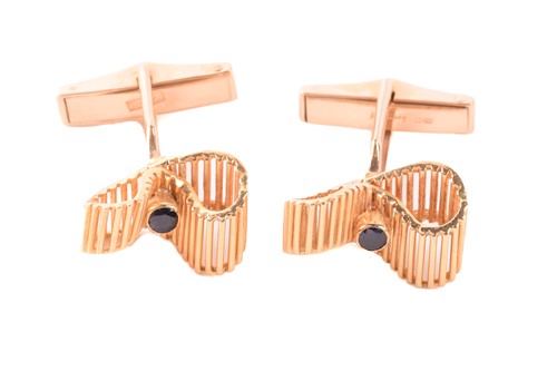 Lot 55 - Kutchinsky - a pair of 18ct yellow gold...
