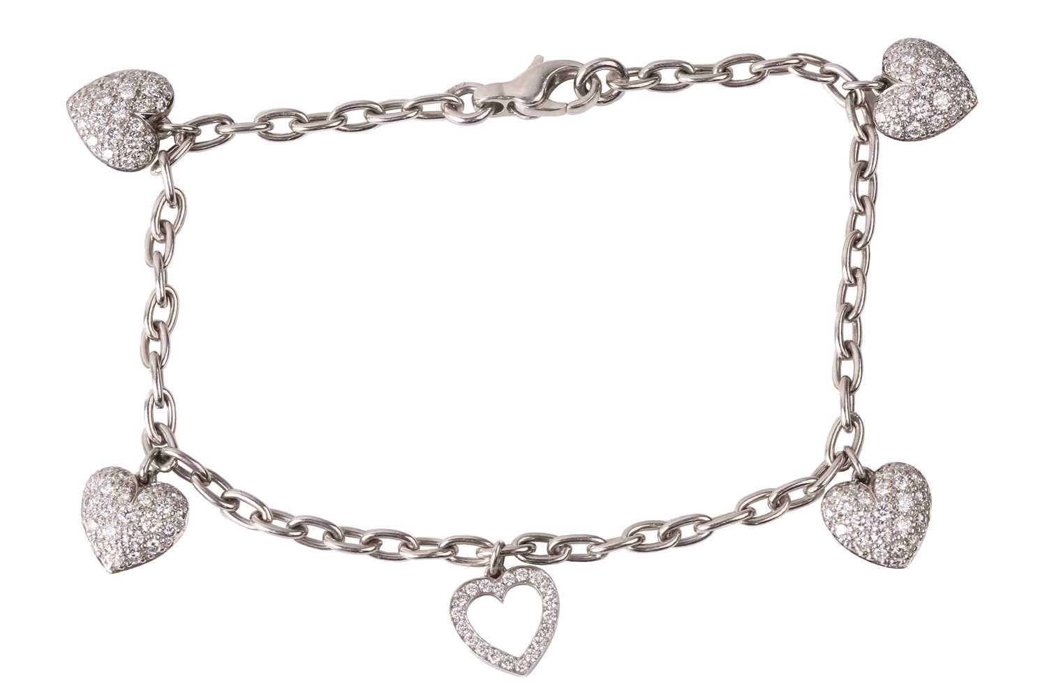 Lot 39 - Tiffany & Co. - a diamond-set heart charm...