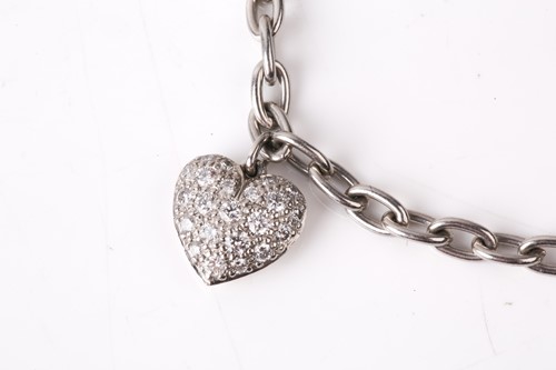 Lot 39 - Tiffany & Co. - a diamond-set heart charm...