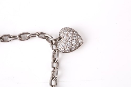 Lot 39 - Tiffany & Co. - a diamond-set heart charm...
