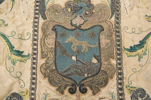Lot 177 - An 18th-century silk and metal thread...