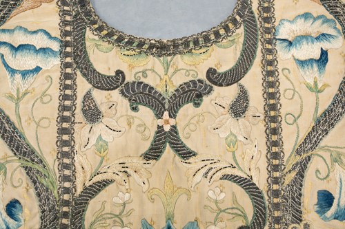 Lot 177 - An 18th-century silk and metal thread...
