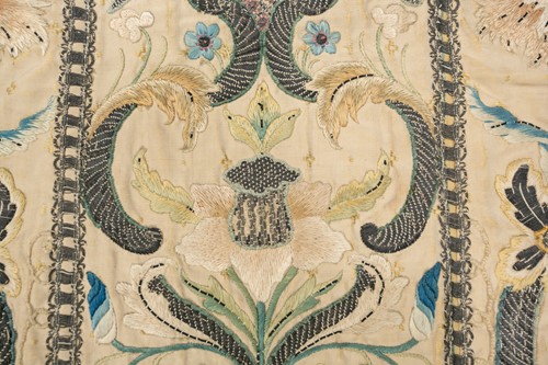Lot 177 - An 18th-century silk and metal thread...
