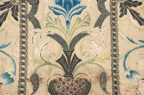Lot 177 - An 18th-century silk and metal thread...