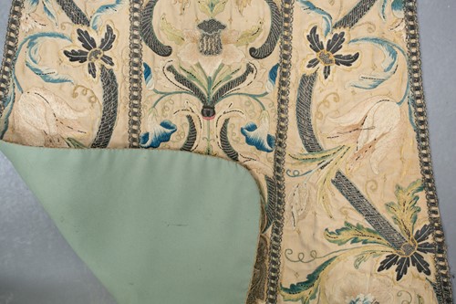 Lot 177 - An 18th-century silk and metal thread...