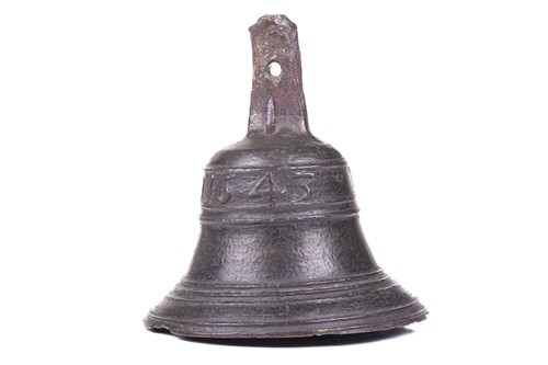 Lot 253 - A possibly Spanish 17th-century bronze bell...