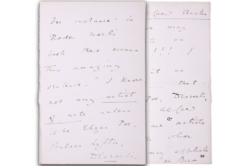 Lot 219 - Wilde, Oscar: (1854-1900) writer, an original...