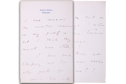 Lot 219 - Wilde, Oscar: (1854-1900) writer, an original...