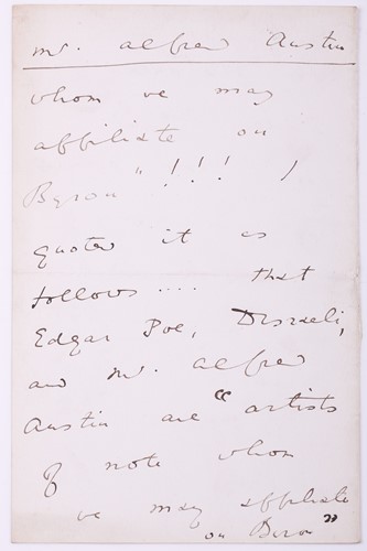Lot 219 - Wilde, Oscar: (1854-1900) writer, an original...