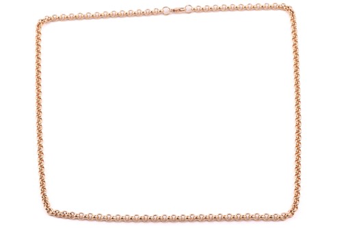 Lot 160 - A belcher chain in 9ct yellow gold, completed...